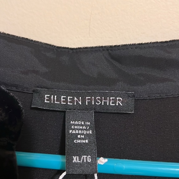 Eileen Fisher Top women plus size black velvet shirt size XL NWOT - Picture 7 of 12